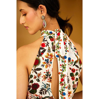 Nikasha Mithai Pink Pure Silk Chiffon Saree with Stitched Blouse