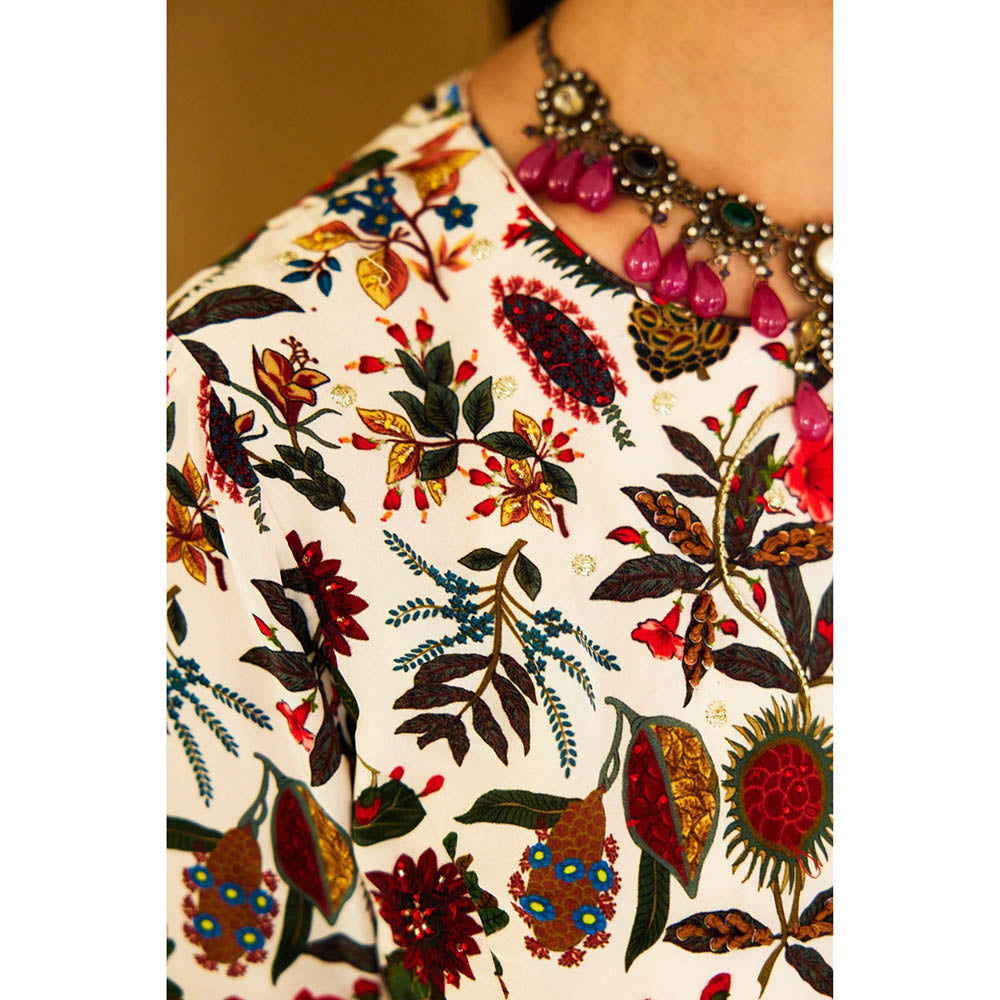 Nikasha Ochre Pure Organza Double Layer Lehenga (Set of 3)