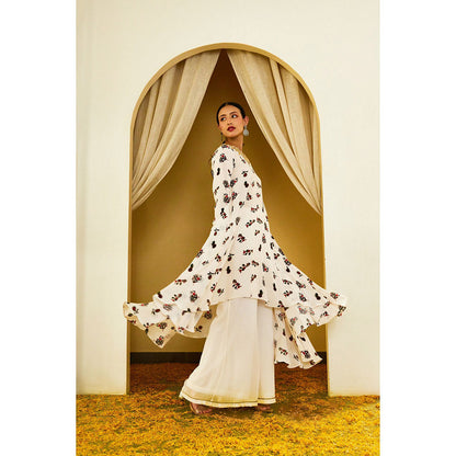 Nikasha Ivory Kohinoor Buta Print Palazzo (Set of 2)