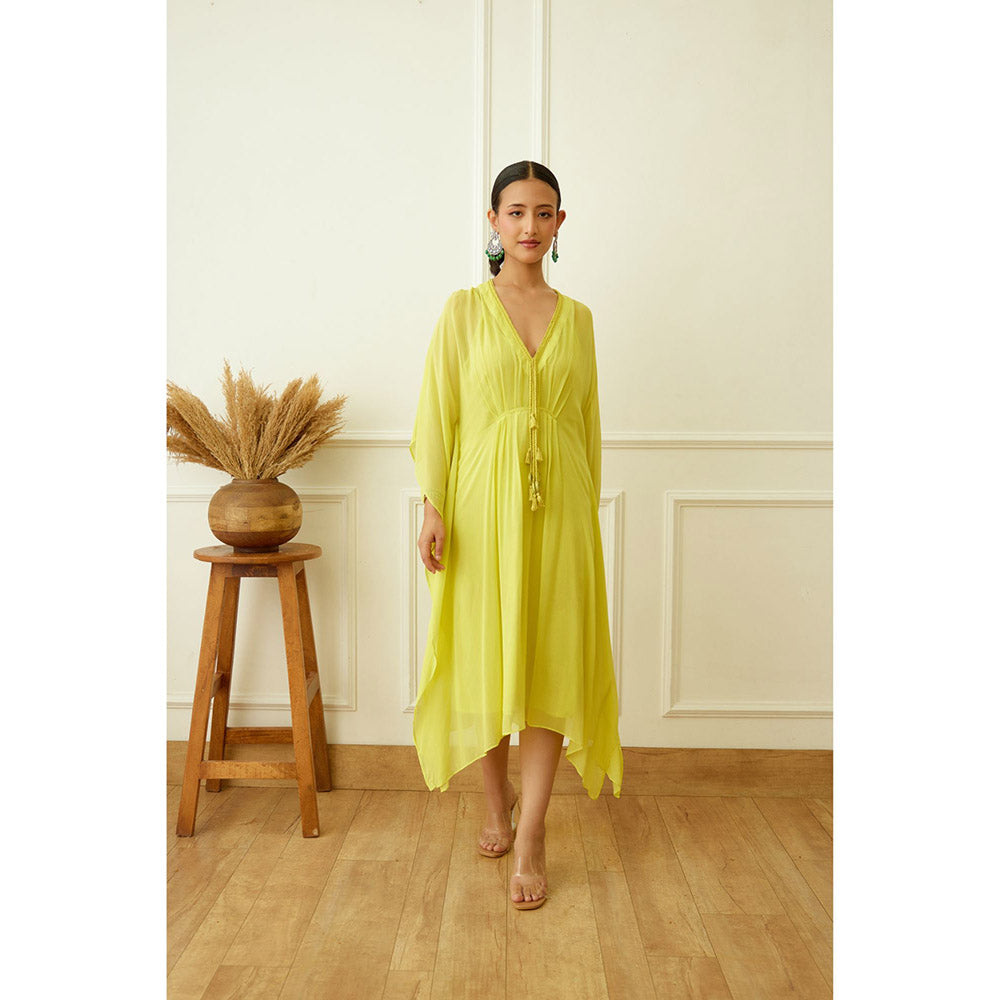 Nikasha Lime Green Kaftan (Set of 2)