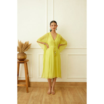 Nikasha Lime Green Kaftan (Set of 2)