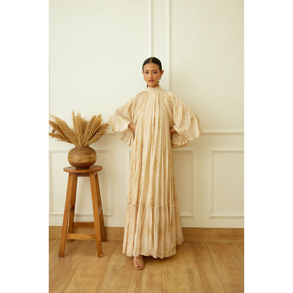 Nikasha Ghee Foil Embroidered Maxi Dress
