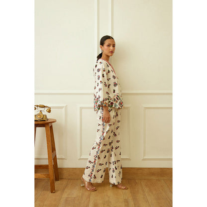 Nikasha Ivory Kohinoor Poplin Buta Print Co-Ord (Set of 2)