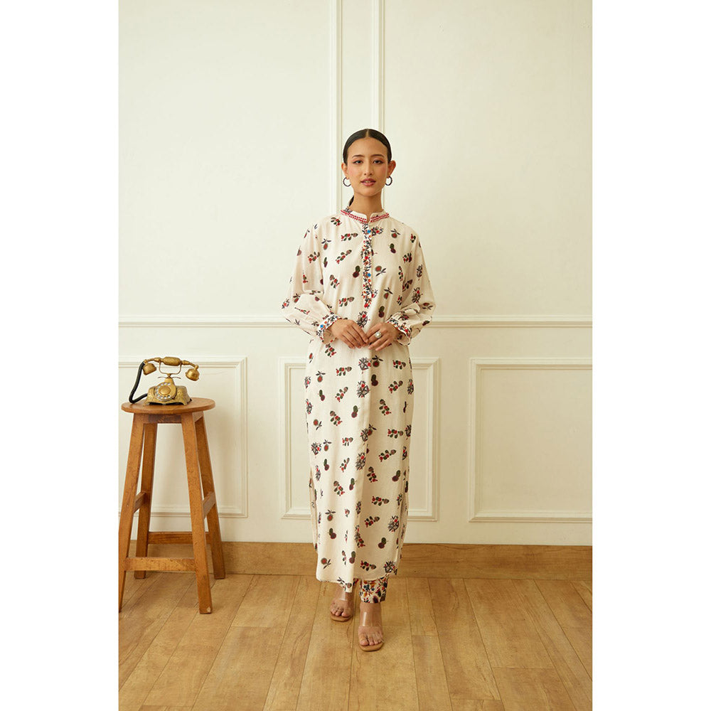 Nikasha Ivory Kohinoor Buta Print Co-Ord (Set of 2)