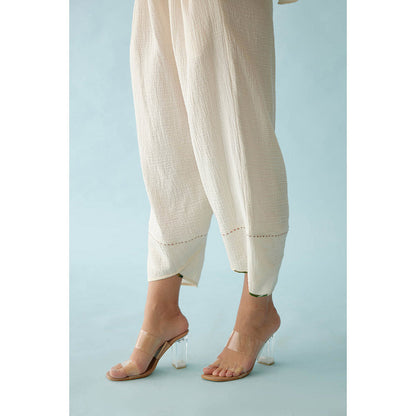 Nikasha Cream Banana Tree Print Co-Ord (Set of 2)