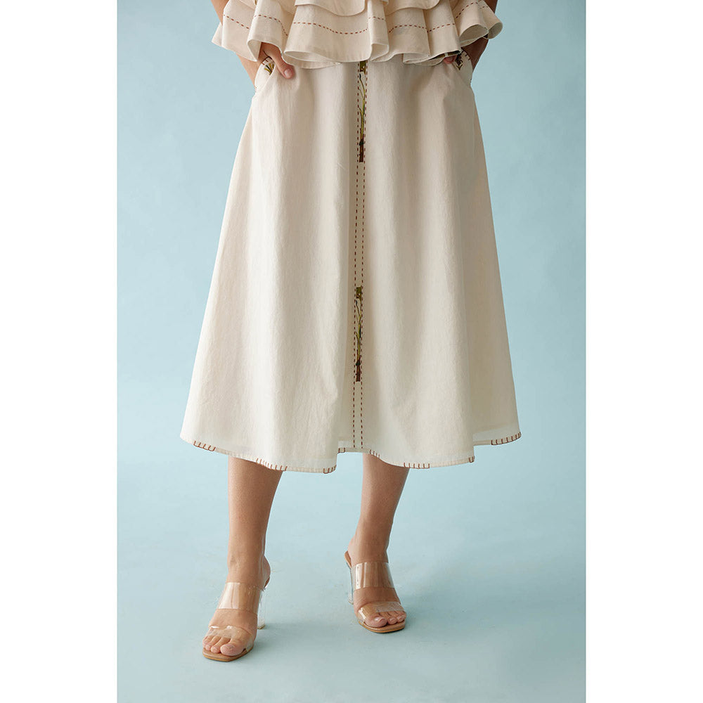 Nikasha Cream A-Line Skirt