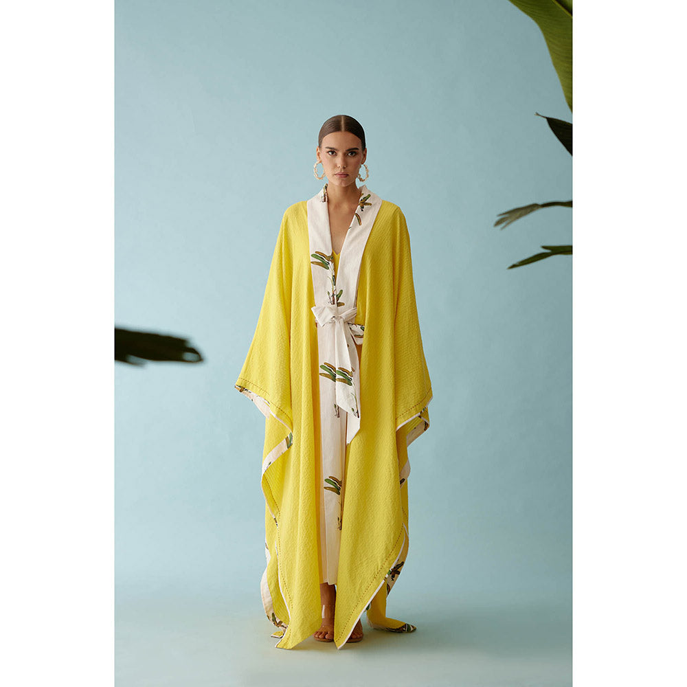 Nikasha Yellow Kimono Sleeves Overgarment