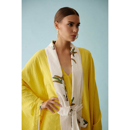 Nikasha Yellow Kimono Sleeves Overgarment