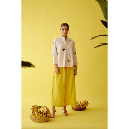 Nikasha Cream Hand Embroidered Chilli Applique Top