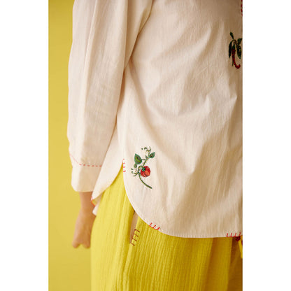 Nikasha Cream Hand Embroidered Chilli Applique Top