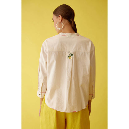 Nikasha Cream Hand Embroidered Chilli Applique Top