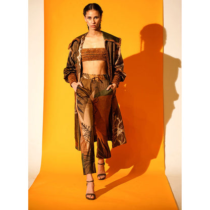 Nikita Mhaisalkar Brown Lace Detailed Tube