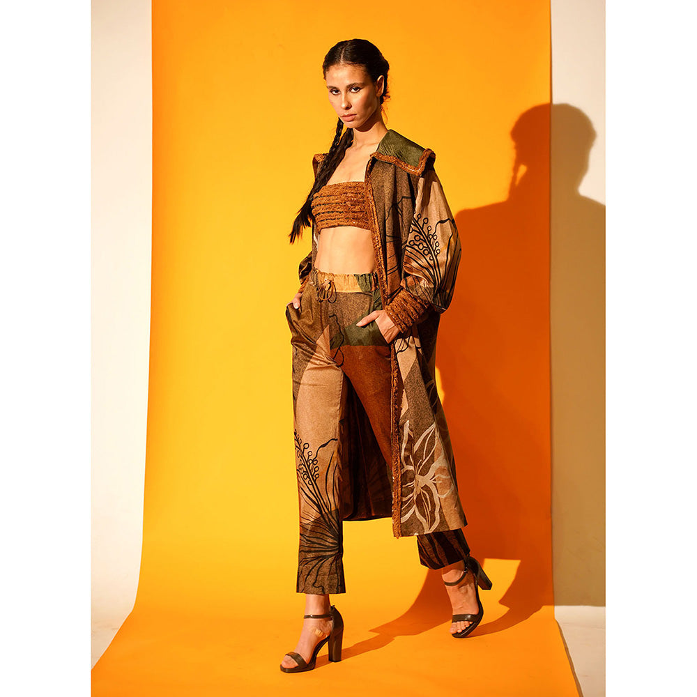 Nikita Mhaisalkar Brown Lace Detailed Tube