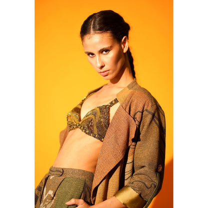 Nikita Mhaisalkar African Baroque Hand Embroidered Bralette