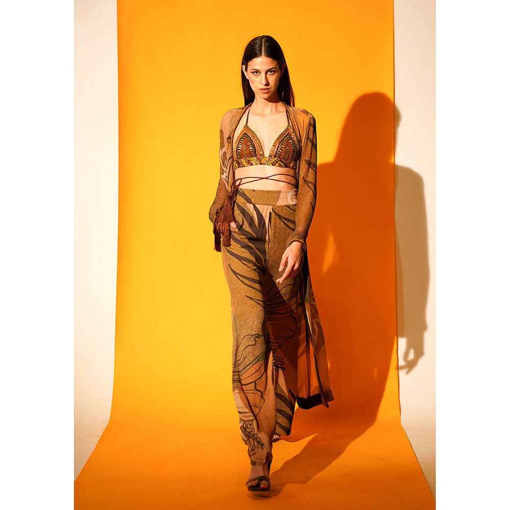 Nikita Mhaisalkar African Baroque Hand Embroidered Bralette