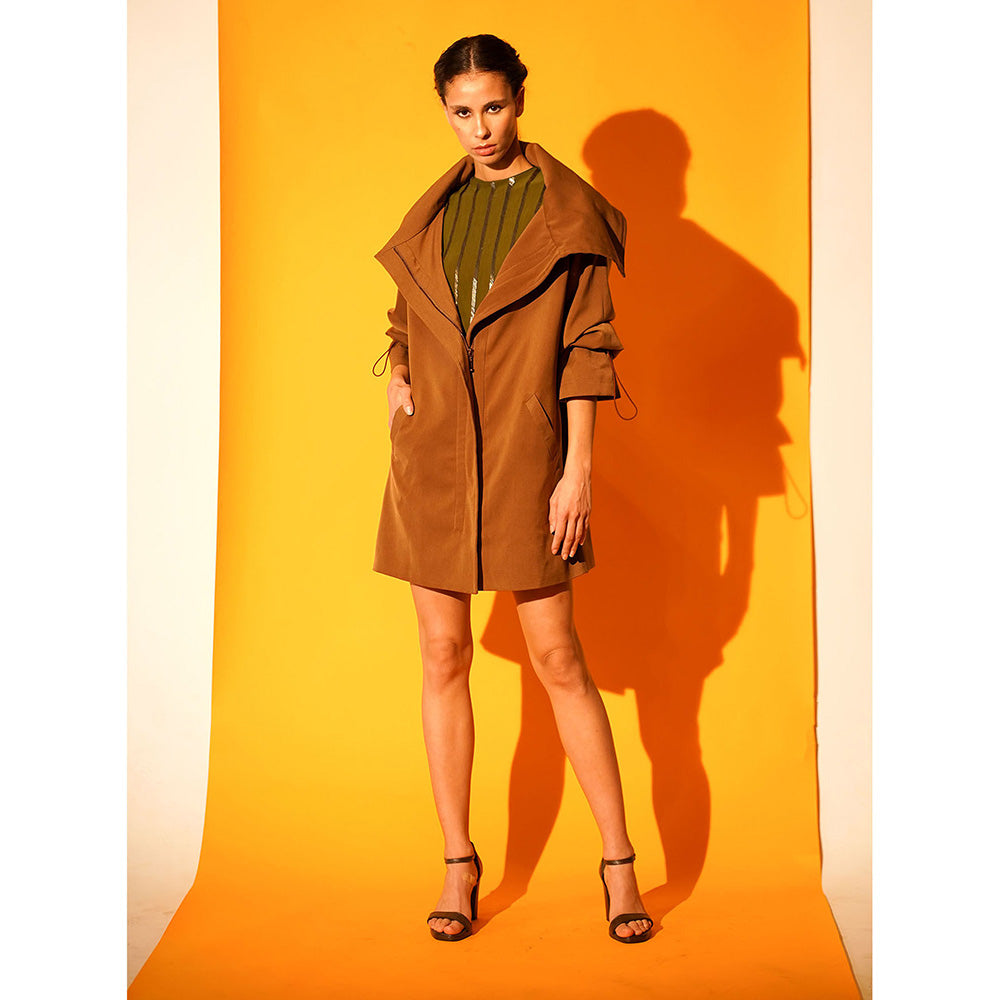 Nikita Mhaisalkar Brown Over Sized Jacket