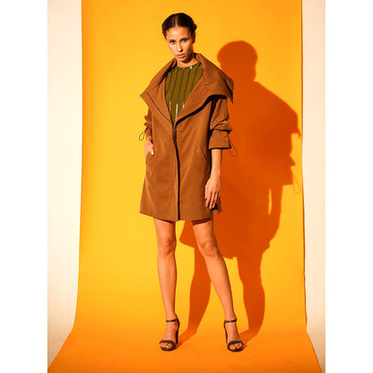 Nikita Mhaisalkar Brown Over Sized Jacket