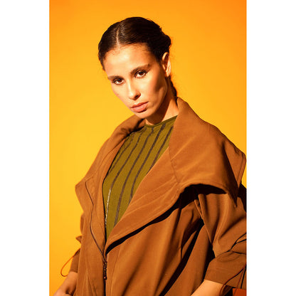 Nikita Mhaisalkar Brown Over Sized Jacket