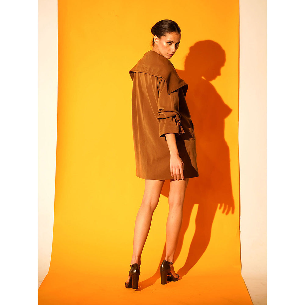 Nikita Mhaisalkar Brown Over Sized Jacket