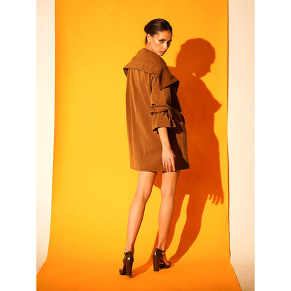Nikita Mhaisalkar Brown Over Sized Jacket