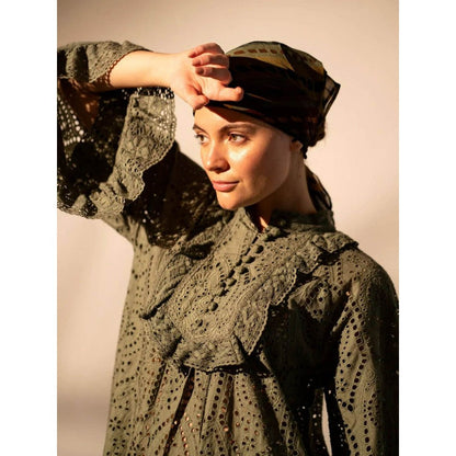 Nikita Mhaisalkar Army Green Short Dress