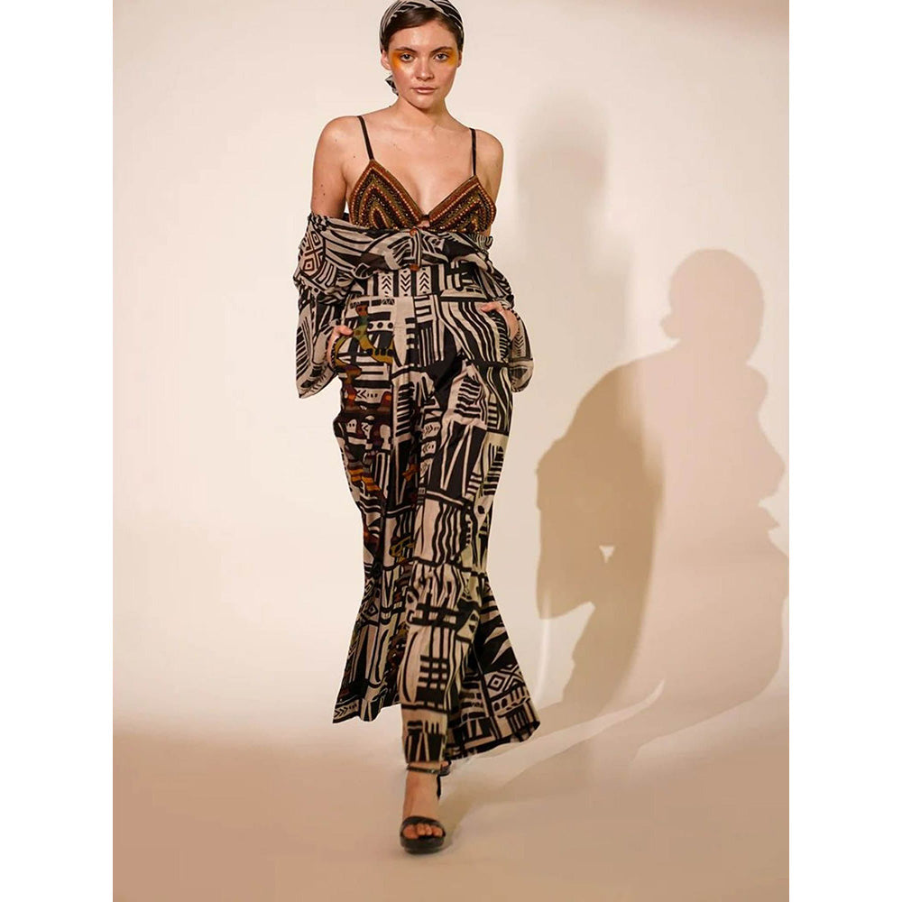 Nikita Mhaisalkar Black Base Abstract Shirt