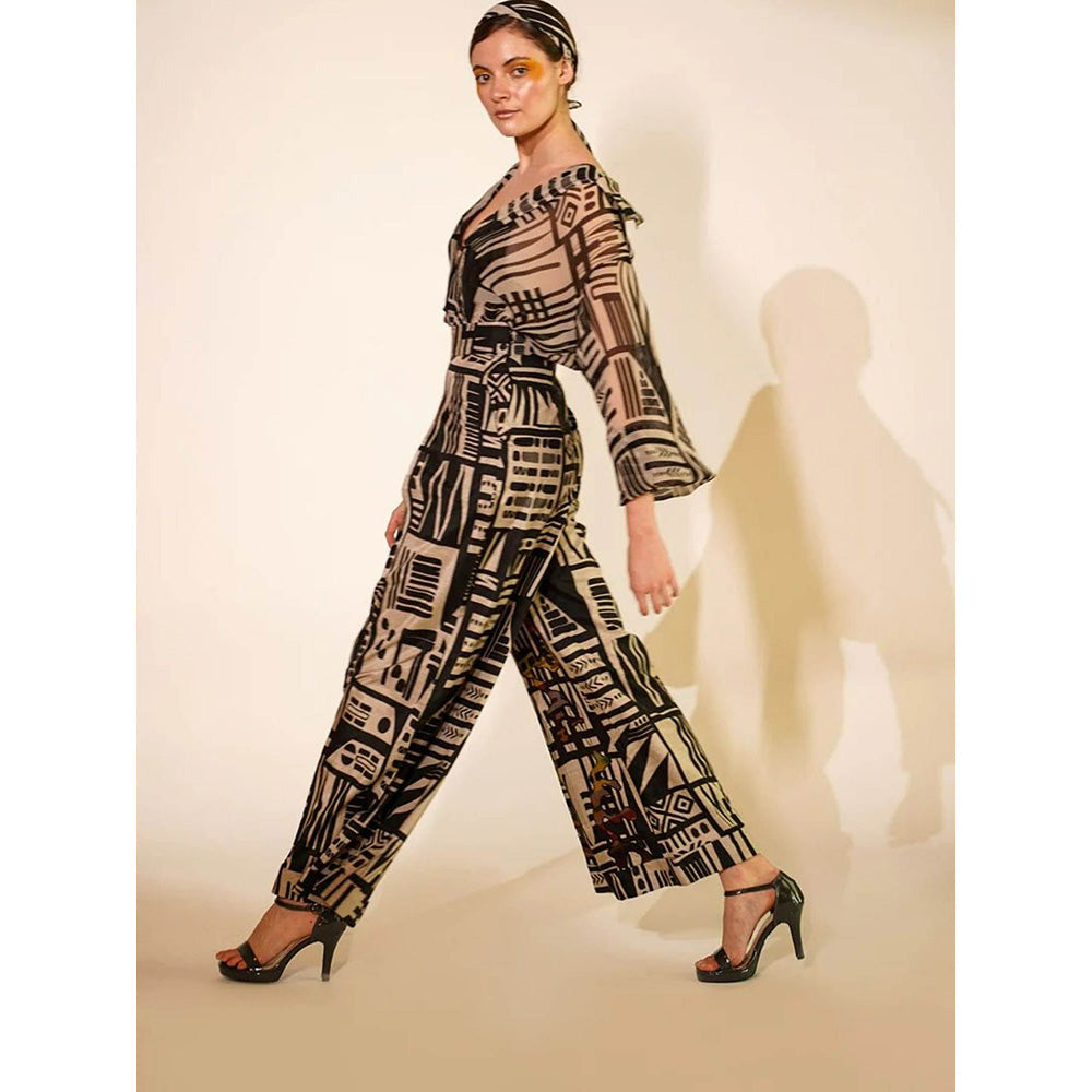 Nikita Mhaisalkar Black Base Abstract Shirt