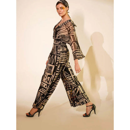 Nikita Mhaisalkar Black Base Abstract Shirt