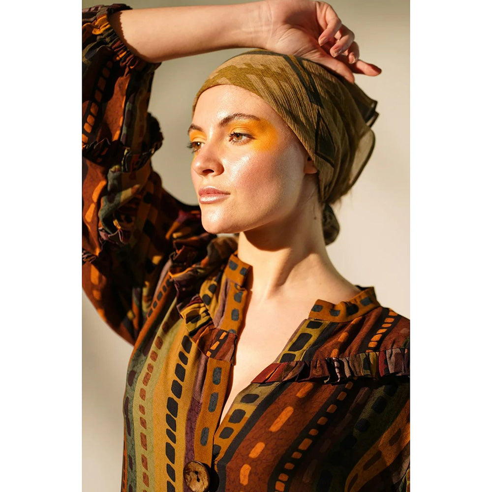 Nikita Mhaisalkar Multicolour Stripe Print Midi Dress