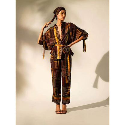 Nikita Mhaisalkar Multicolour Abstract Print Lounge (Set of 3)