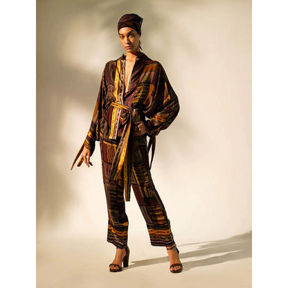 Nikita Mhaisalkar Multicolour Abstract Print Lounge (Set of 3)