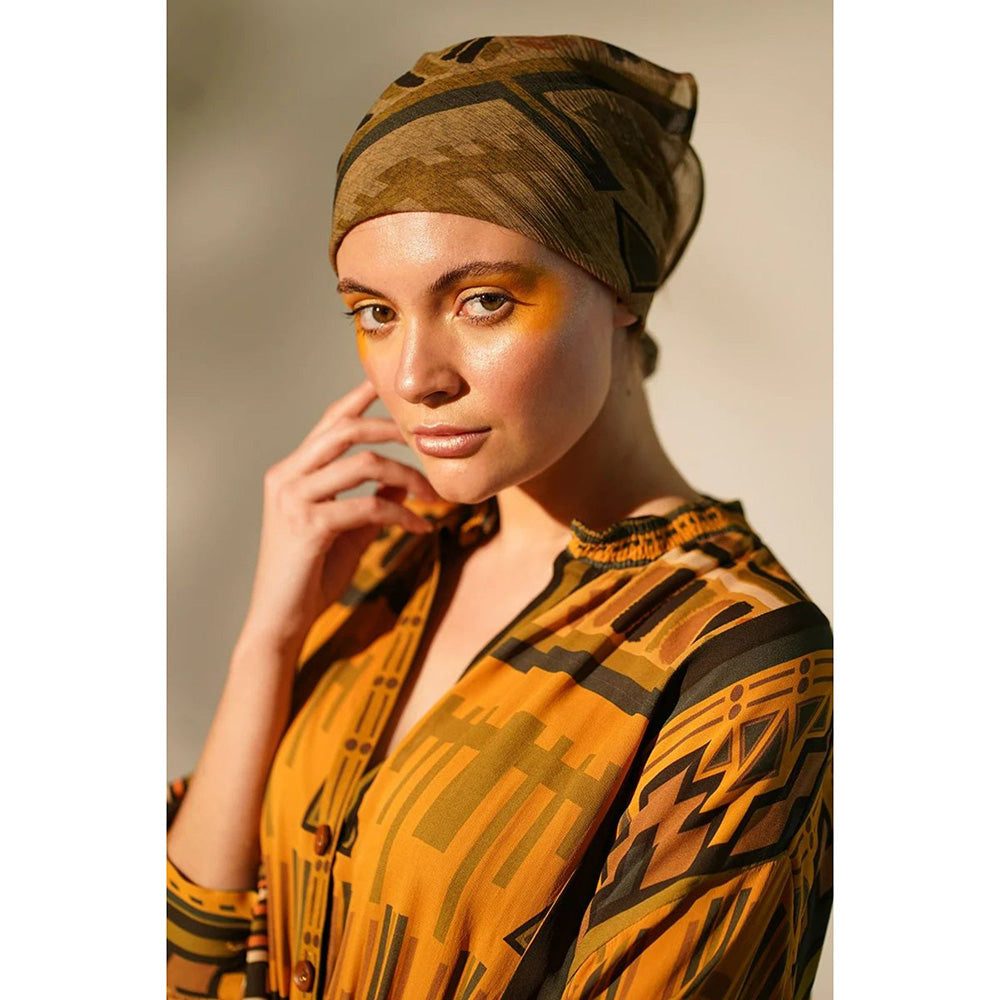 Nikita Mhaisalkar Mustard Aztec Print Co Ord (Set of 2)