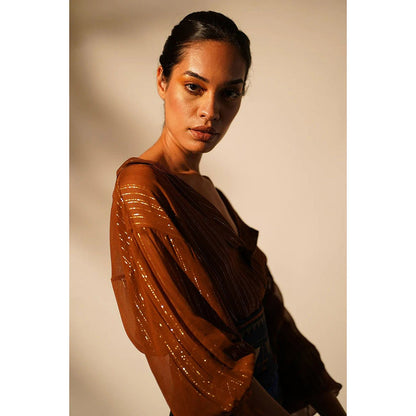 Nikita Mhaisalkar Rust Shirt