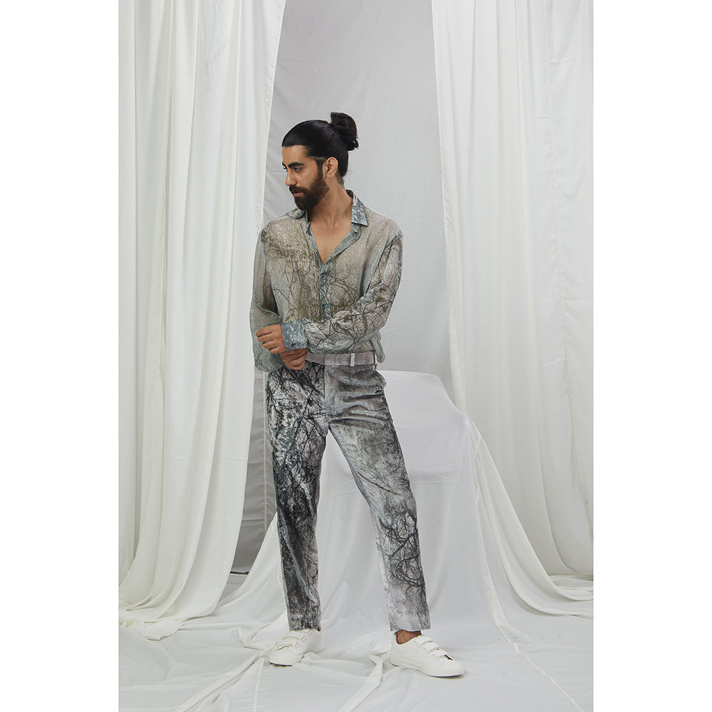 Nirmooha Forest Printed Velvet Pant