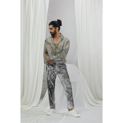Nirmooha Forest Printed Velvet Pant