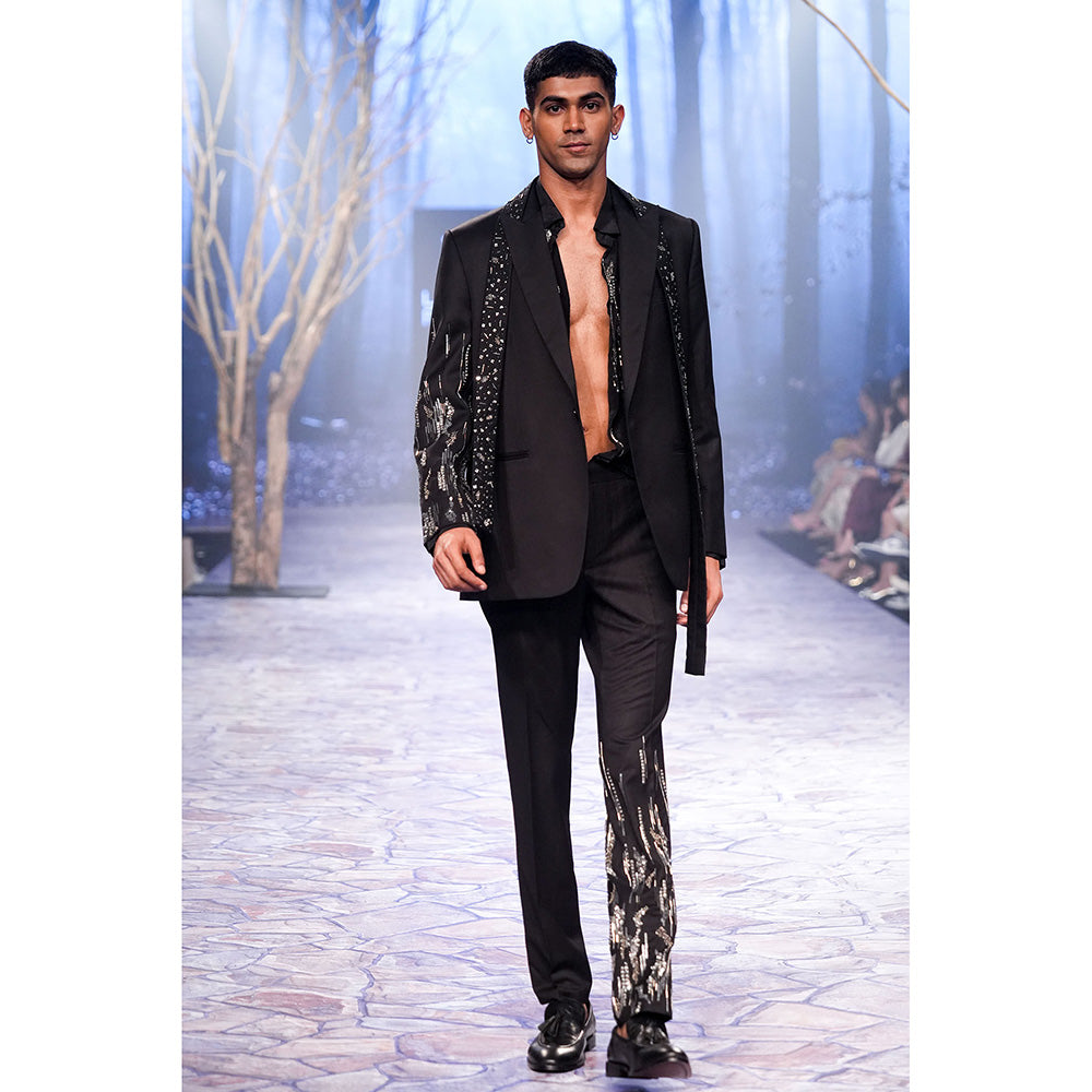 Nirmooha Carbon Pant with Hand Embroidery