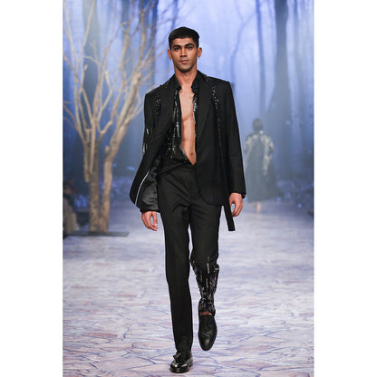 Nirmooha Carbon Pant with Hand Embroidery