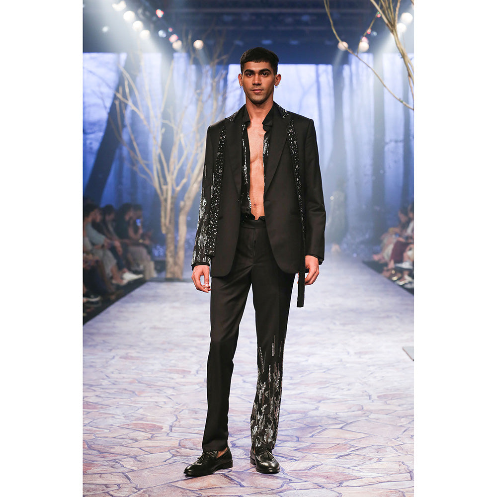 Nirmooha Carbon Pant with Hand Embroidery