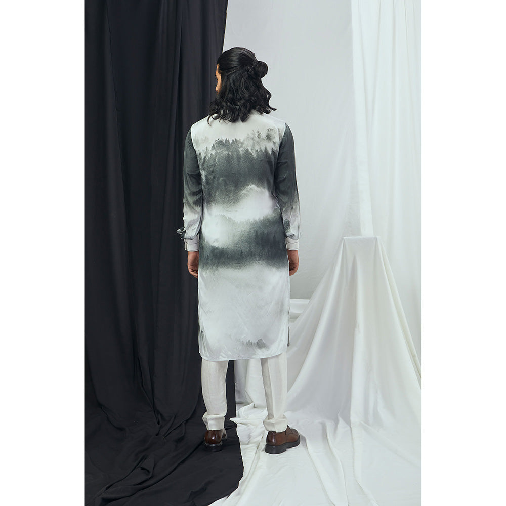 Nirmooha Landscape Printed Kurta with Pant (Set of 2)