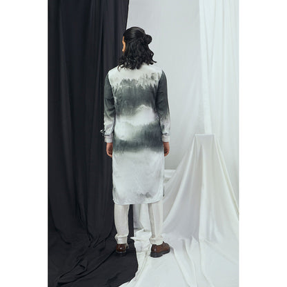 Nirmooha Landscape Printed Kurta with Pant (Set of 2)