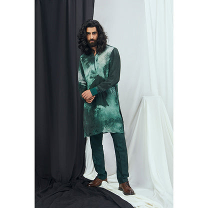 Nirmooha Emerald Blotch Printed Kurta with Pant (Set of 2)
