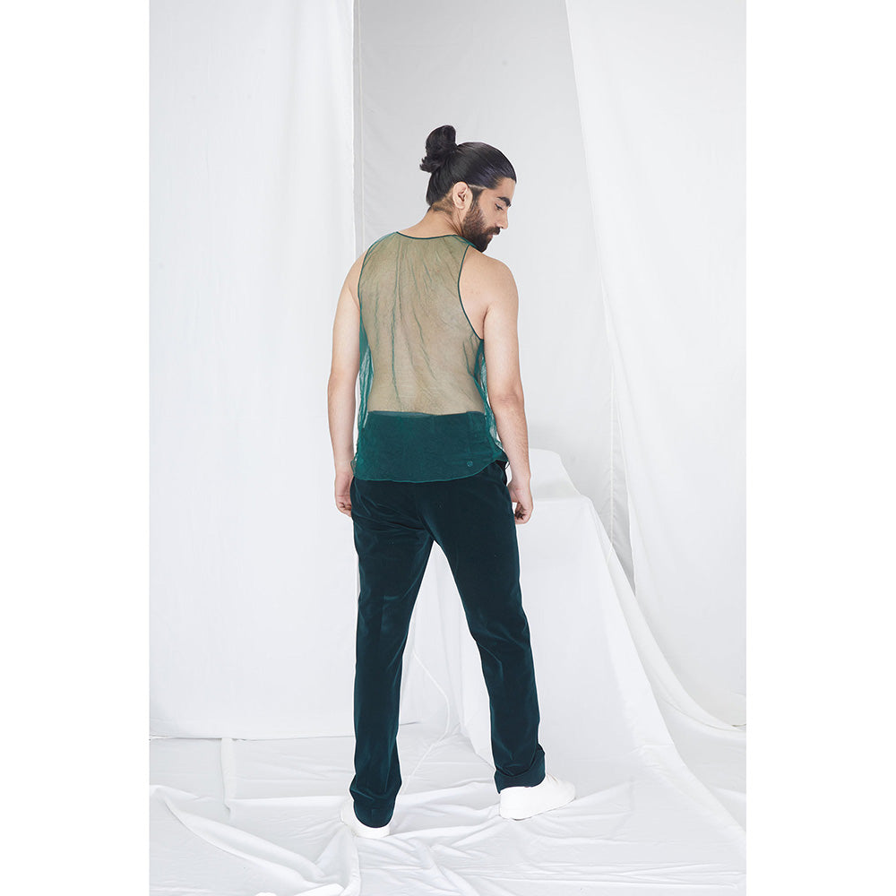 Nirmooha Emerald Tank Top with Cording Detailing