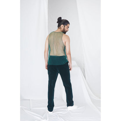 Nirmooha Emerald Tank Top with Cording Detailing