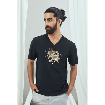 Nirmooha Carbon Embroidered T-Shirt
