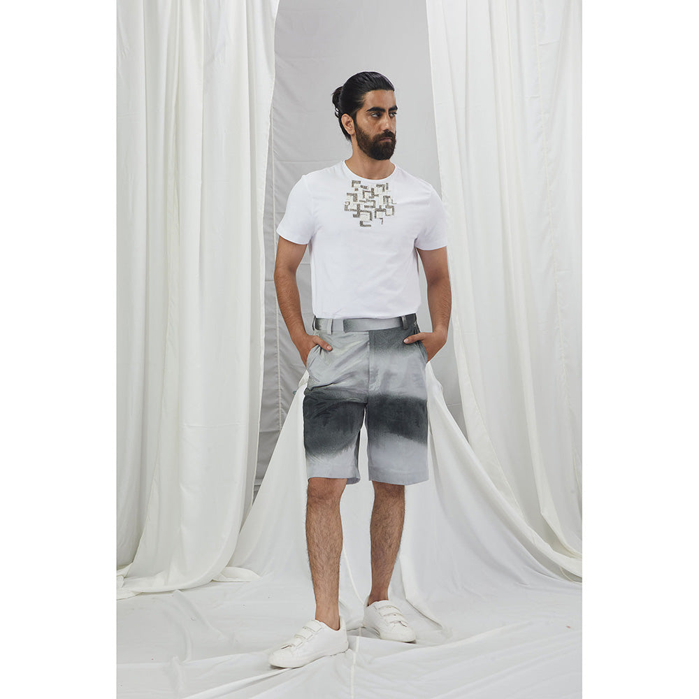 Nirmooha White Embroidered T-Shirt