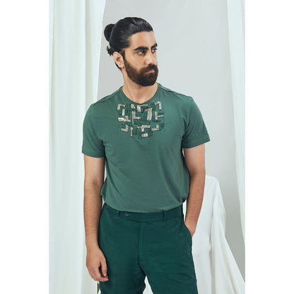 Nirmooha Emerald Embroidered T-Shirt