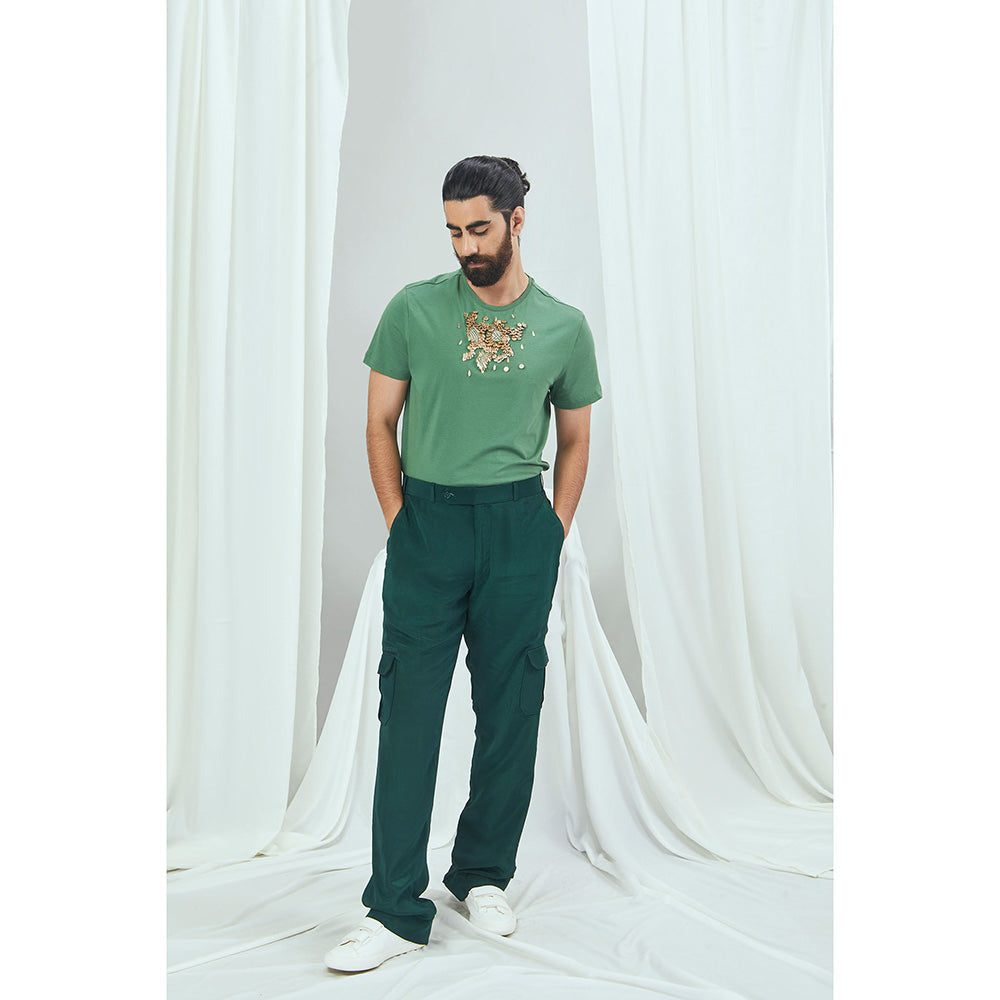 Nirmooha Emerald Embroidered T-Shirt