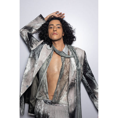 Nirmooha Lurex Printed Shirt