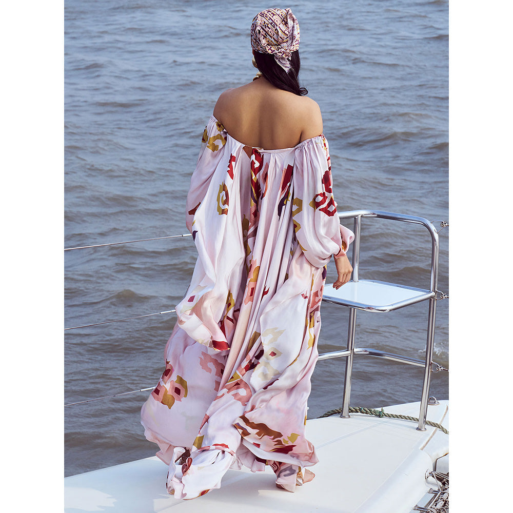 Nirmooha White Patola Printed Flared Pants