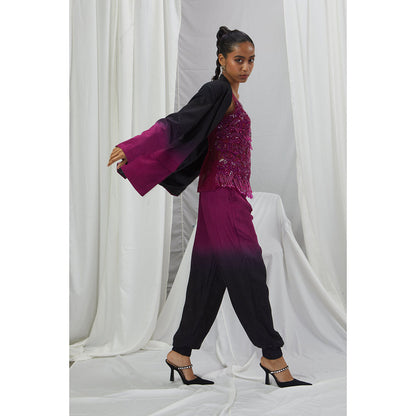 Nirmooha Ruby Hand Embellished Tank Top Purple